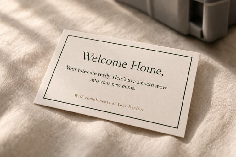 Welcome home card included with every Cherokee Crate delivery